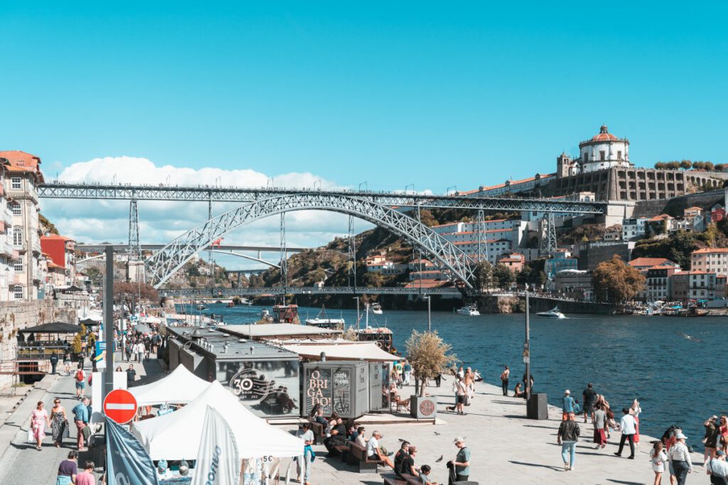 Brücke Ponte de Dom Luis I in Porto