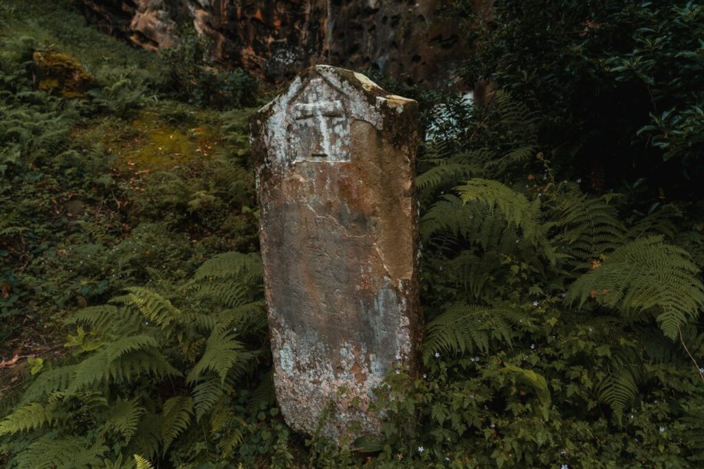 Grabstein am Monte Urgull.