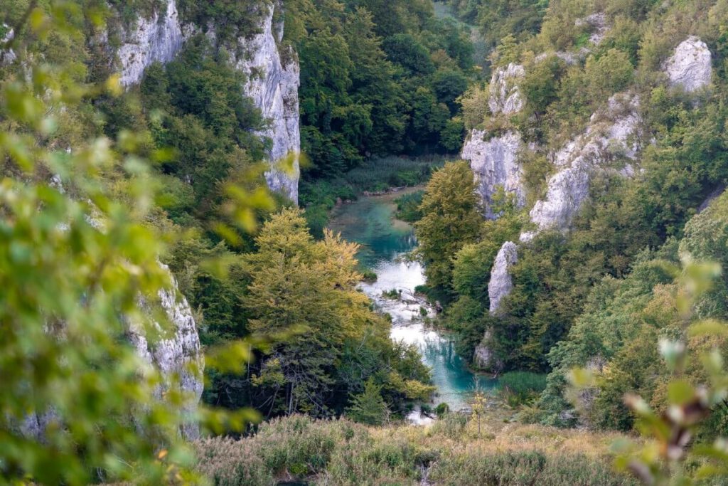 Canyon der unteren Seen der Plitvicer Seen