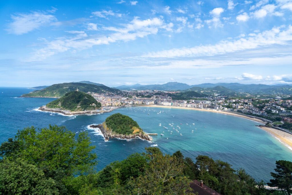 Anblick auf die Bucht von San Sebastián