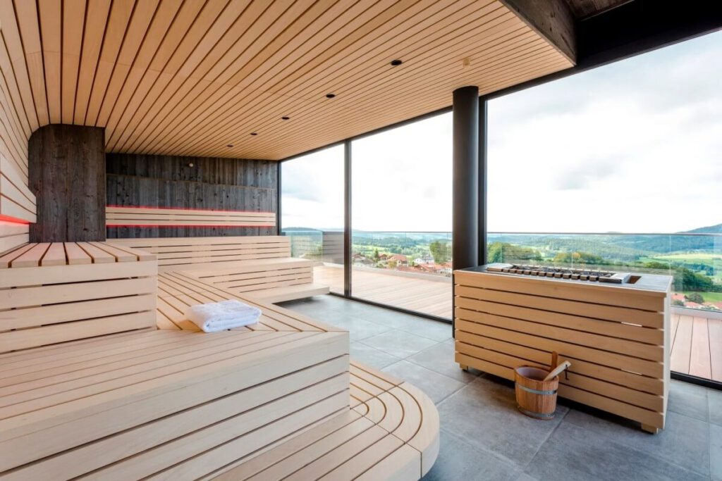 Panoramasaune im Hotel Hüttenhof