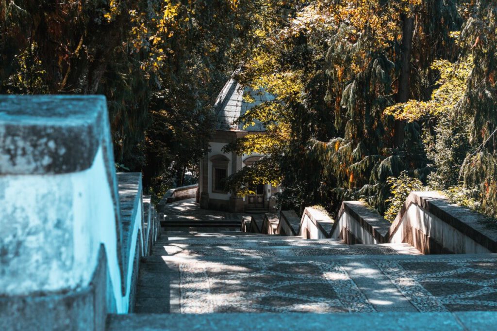 Bom Jesus do Monte Wanderweg nach unten zum Aufzug