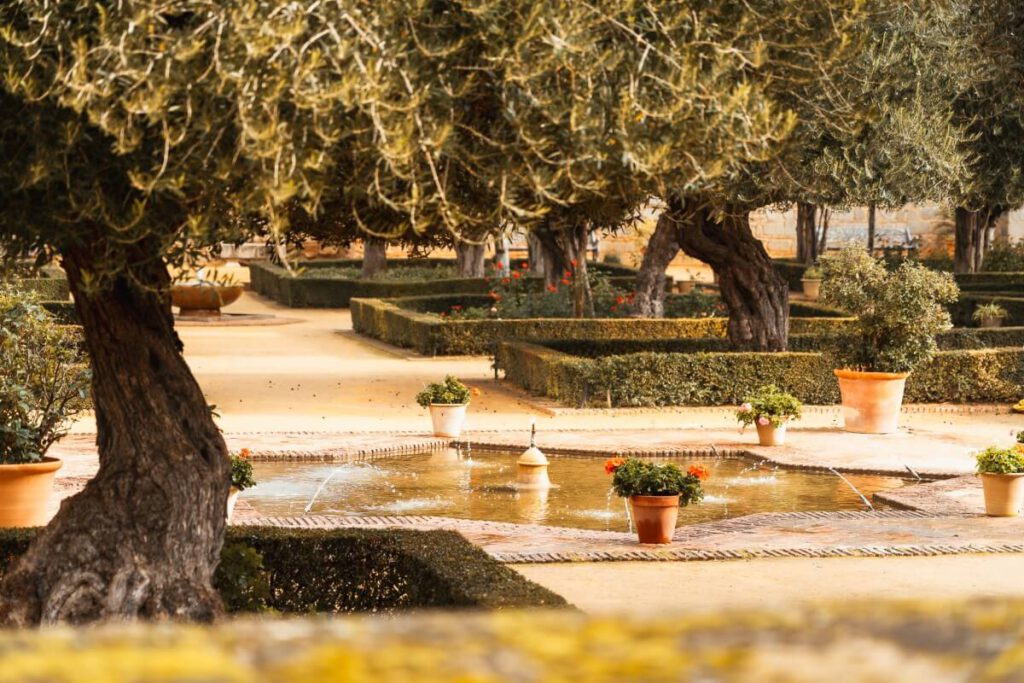 Garten im Alcazar von Jerez.