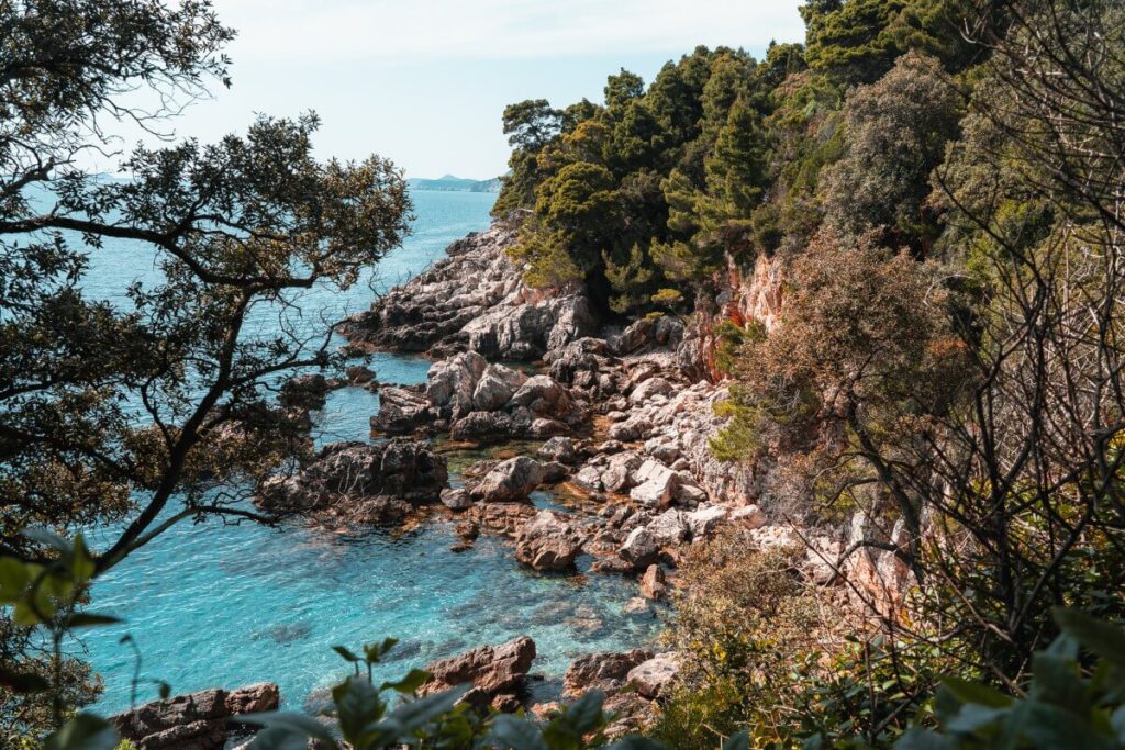 Küste auf der Insel Lokrum