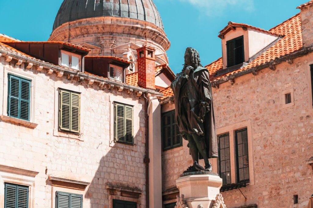 Ivan Gundulic Statue in Dubrovnik