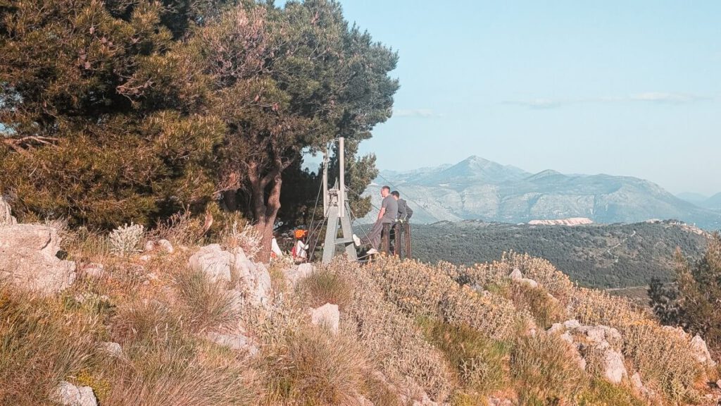 Zip-Line start auf dem Berg Srđ in Dubrovnik