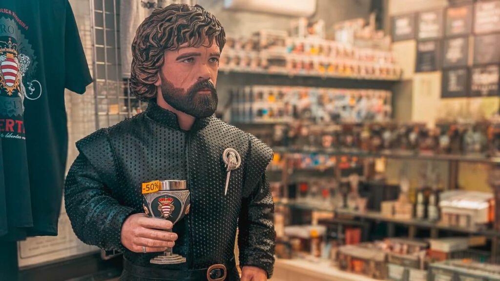 Tyrion Lannister Figur in einem Game of Thrones Shop in Dubrovnik