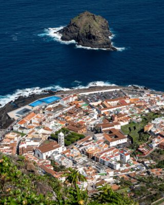 Garachico auf Teneriffa von oben fotografiert