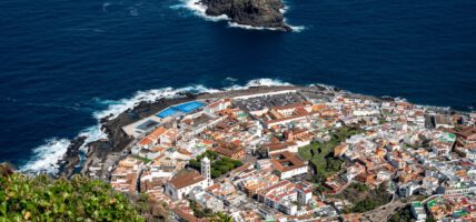 Garachico auf Teneriffa von oben fotografiert