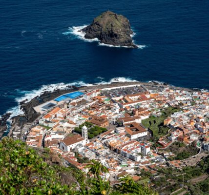 Garachico auf Teneriffa von oben fotografiert