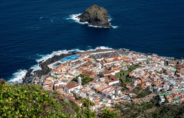 Garachico auf Teneriffa von oben fotografiert