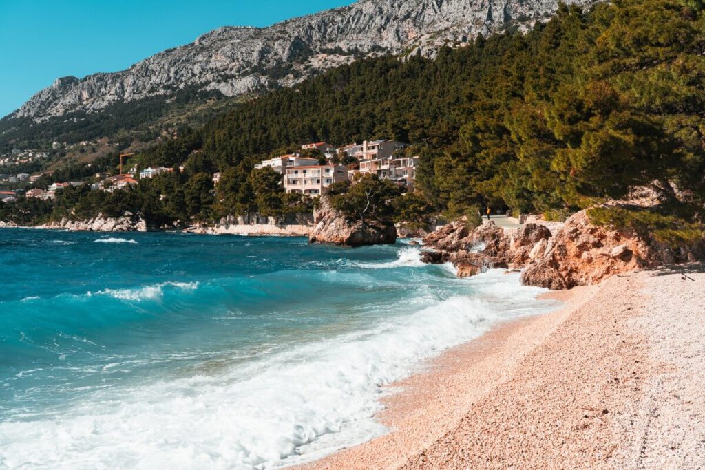 Kieselstein Strand Brela Kroatien