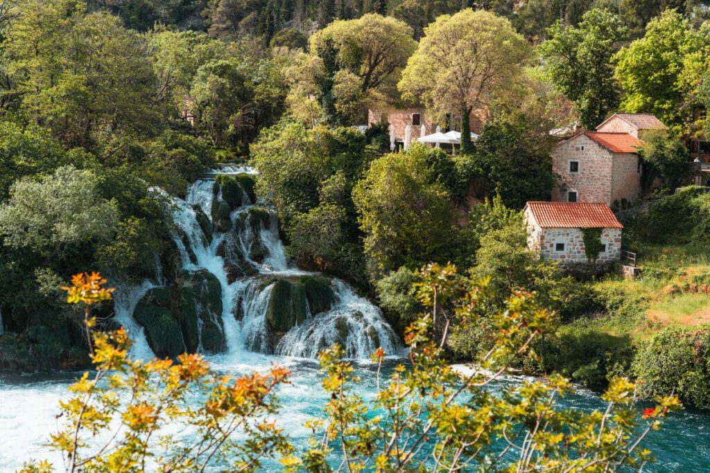 Wasserfall an der Mühle beim Skradinski Buk