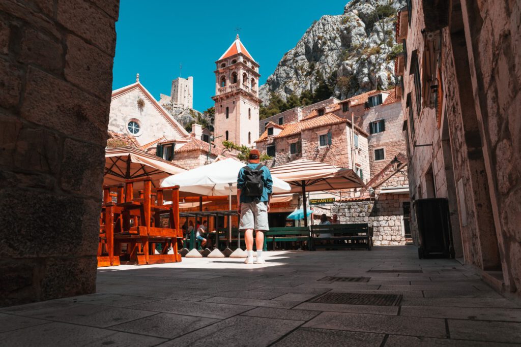 Omiš Platz in der Altstadt