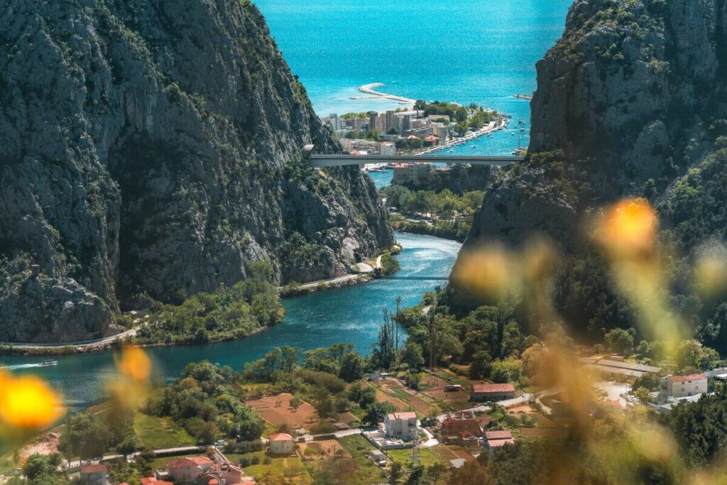 Omiš Vodopad Ilinac Ausblick